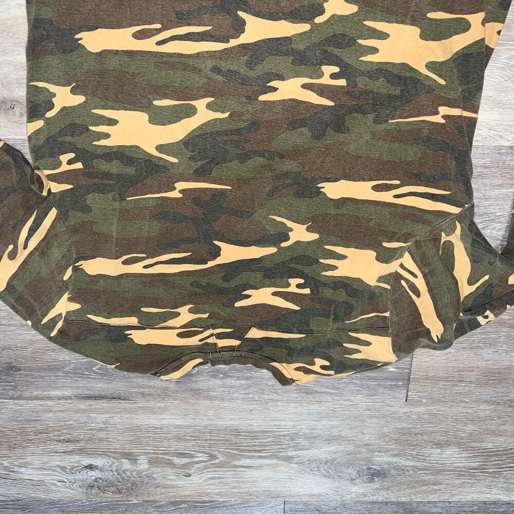 Rhude Green Army Print Long Sleeve Cotton Shirt Large Size 3 - Picture 2 of 5